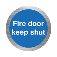 5 Star Fire Door Keep Shut Sign SAVE Vinyl 76mm Diameter VMO14BSSAV76