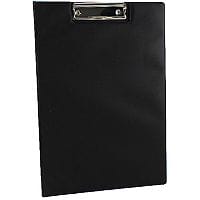 Q-Connect PVC Foldover Clipboard Foolscap/A4 Black