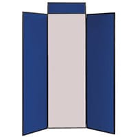 Full Height Folding 3 Panel Display System Blue/grey