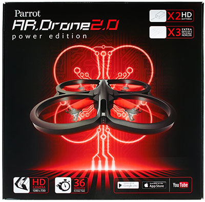 Parrot AR.Drone 2.0 Power Edition Quadricopter WiFi 720p HD Recording Black