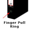 box files with finger pull ring