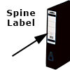 box files with spine label