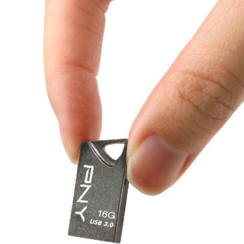 PNY T3 Attache USB Flash Drive 16GB USB 3.0 Steel