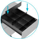 3 Drawer Kito X Series Steel Filing pedestal drawer dividers