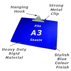 A3 clipboard from rapesco blue