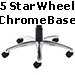 5 star chrome base of the chair