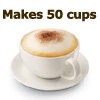 50 sachets of cappuccino for 50 cups