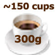 300g instant coffee pack size enough for about 150cups