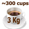 3kg coffee enough for 300 cups