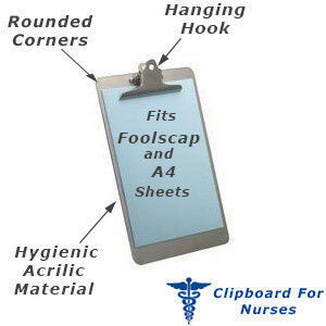 lloyd foolscap clipboard acrylic for nurses