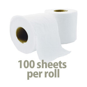 100 sheets per toilet roll