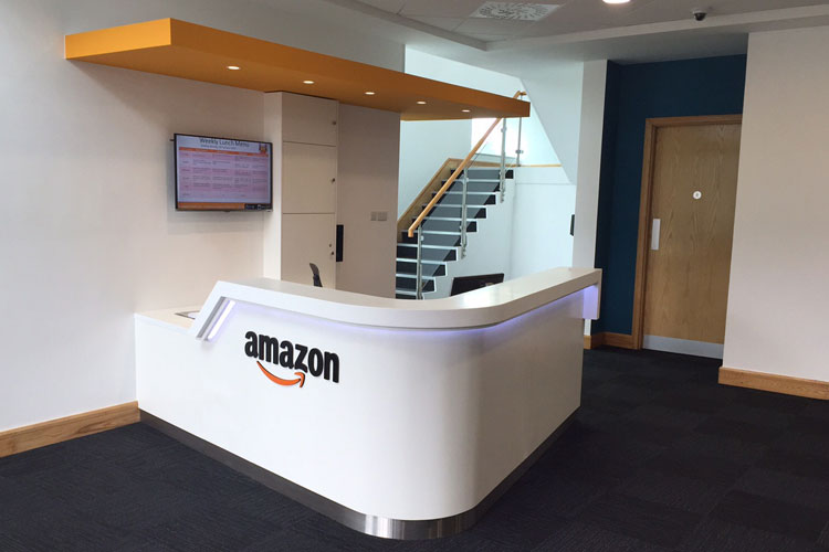 Amazon Contact Centre in Cork Office Fitout Project: Reception Area