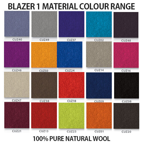 blazer wool material colour range for Kleiber Vizz tub chairs