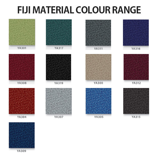 Fiji material colour range for Kleiber Vizz tub chairs