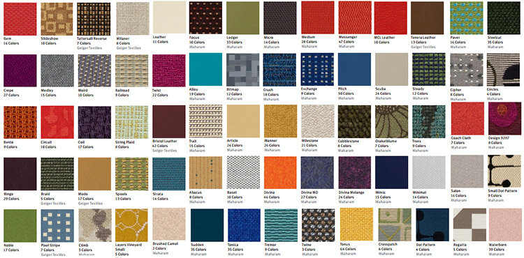 Herman Miller Eames Executive Chairs Fabric Colour Options