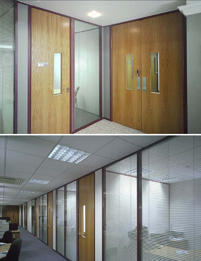 System 7000 Double Glazed Demountable & Relocatable Acoustic  Fire Rated Office Partitioning System