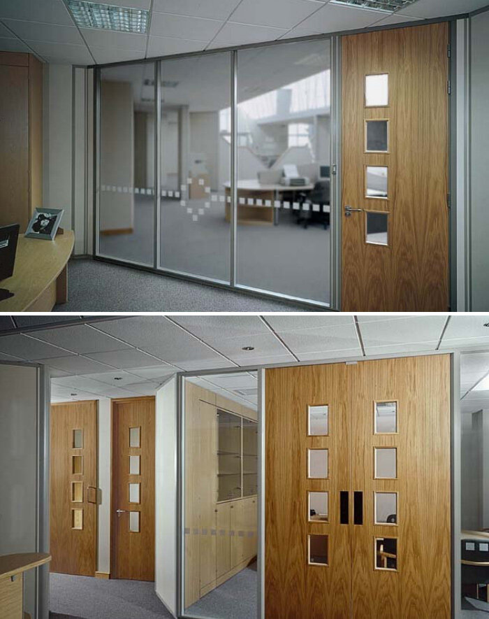 System 7000 Single Glazed Demountable & Relocatable Acoustic  Fire Rated Office Partitioning System