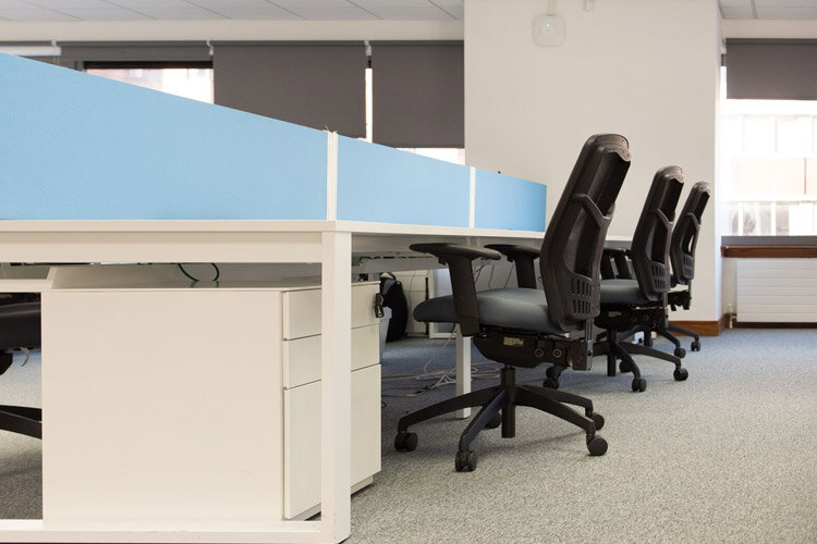 Sidetrade office desking project with pedestals 