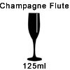 disposable plastic champagne futes 125ml