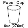 disposable paper coffee hot drinks cup 9oz 270ml
