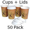 disposable paper cups pack size 50