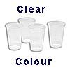 Clear colour water non vending cold drink disposable cup