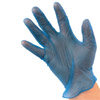 blue vinyl disposable gloves
