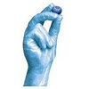 embossed blue colour disposable gloves