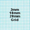 2mm/10mm/20mm quadrille scale graph pad