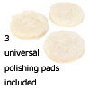 3 universal polishing pads included